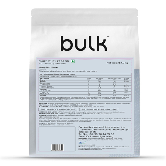 Bulk Pure Whey Protein Powder